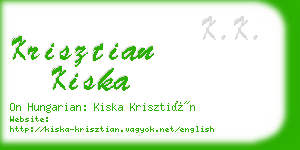 krisztian kiska business card